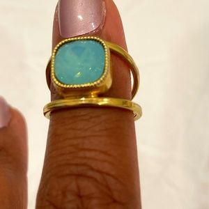 Beautiful Ring with Jade Green stone